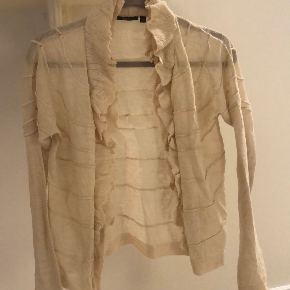 Boss beige cardigan size XS